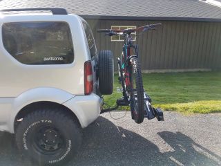 Suzuki Jimny with Thule Velocompact 2 tow bar mounted bicycle carrier - A02.jpg
